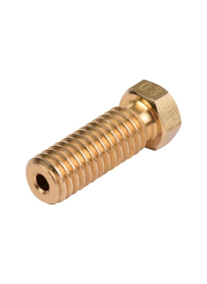 Extruder Nozzle, 3Pcs 3D Printer Extruder Brass Volcano Nozzle M6 Thread Printer Head 0.3Mm Output for Sidewinder X1 Tevo Little Monster 1.75Mm Filament