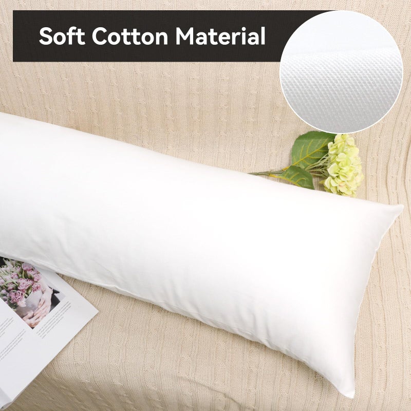 Thmyo 2 Pack 100% Cotton Solid Decorative Lumbar Throw Pillow Covers DIY Throw Pillowcase Blank Sublimation Pillow Cases Heat Transfer White Cushion Cover(14x36 inch  Only Pillowcase  Not Insert) - Image 5