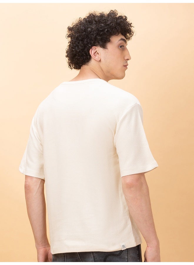 Being Human Mens Chalk Round Neck Short Sleeve T-Shirt - Image 3