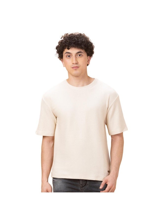 Being Human Mens Chalk Round Neck Short Sleeve T-Shirt - Image 2