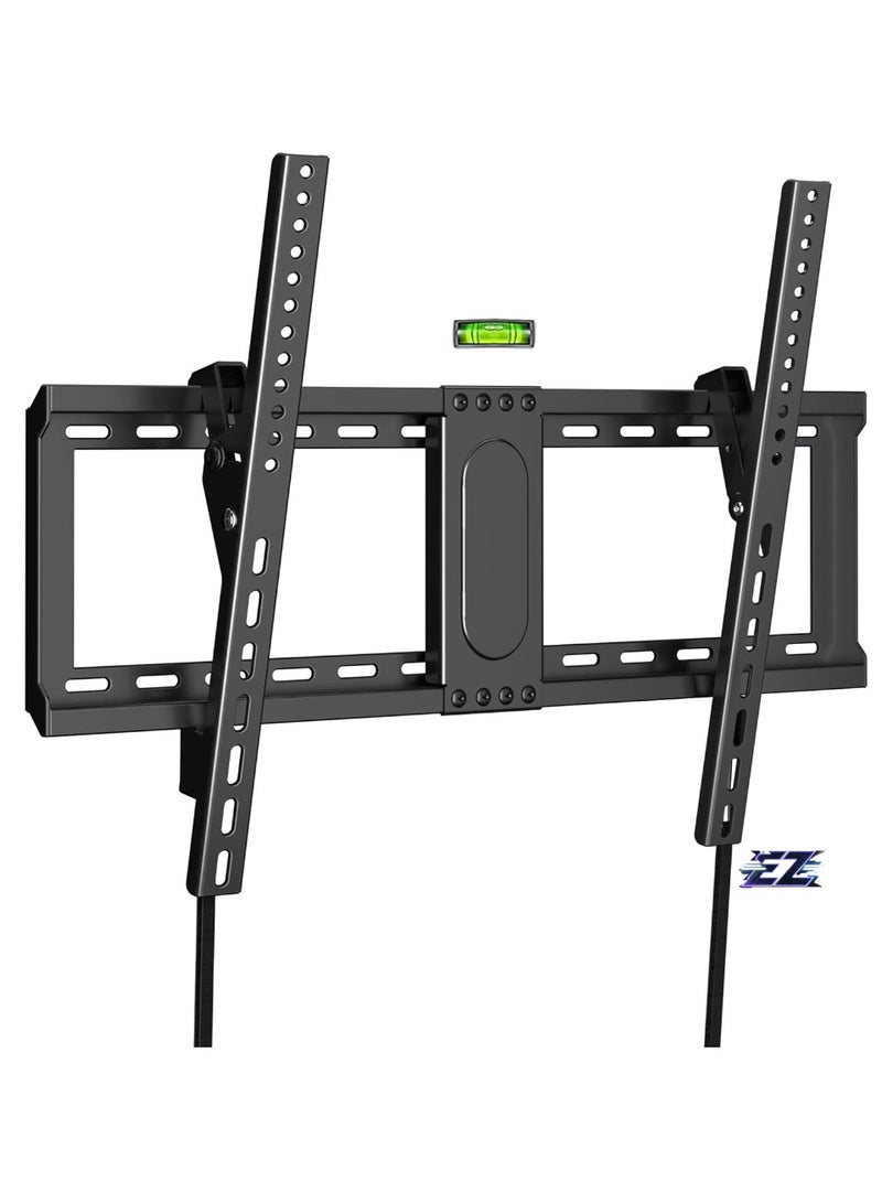 ELTRAZONE TV Wall Mount for Most 37-82 inch Flat/Curved TV Universal Tilting TV Wall Stand Holder Low Profile TV Bracket Fits 24"/18"/16" Studs, Max VESA 600x400mm Holds up to 132lbs - Image 1