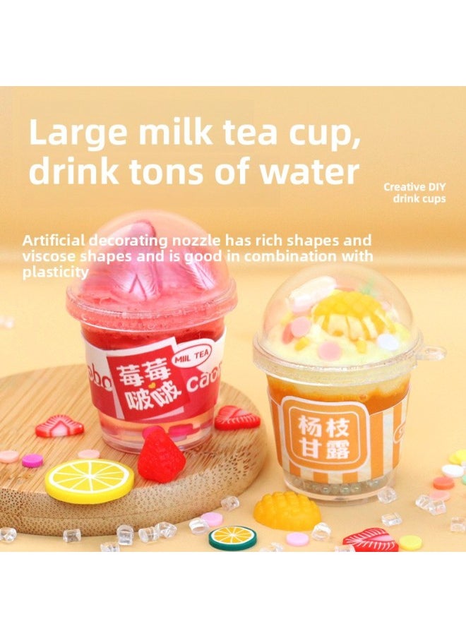 Mr. Toy Handmade DIY Series Milk Tea Cup Creative Cream Glue Handmade DIY Little Mage Girl Gift-Color:Mr. Toy Mini Mini Milk Tea Cup Suit -18 Cup  - Image 4