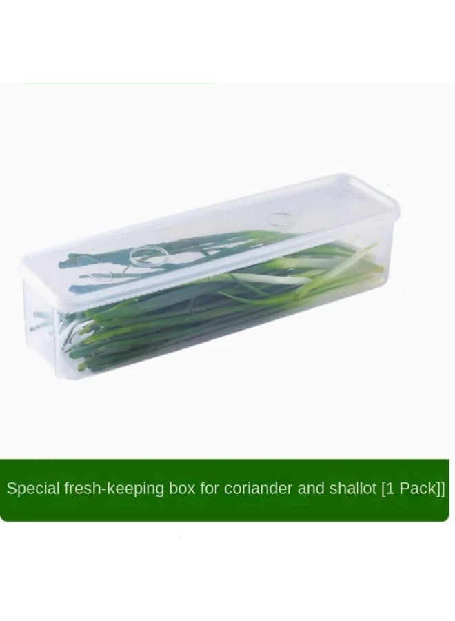 LDQ 3PCS Long Rectangular Food Storage Containers – Reusable Plastic Fridge Organizer Boxes for Scallions, Parsley, Cilantro, Garlic, Noodles & Eggs with Lid – Hand-Washable Kitchen Essentials - Image 4