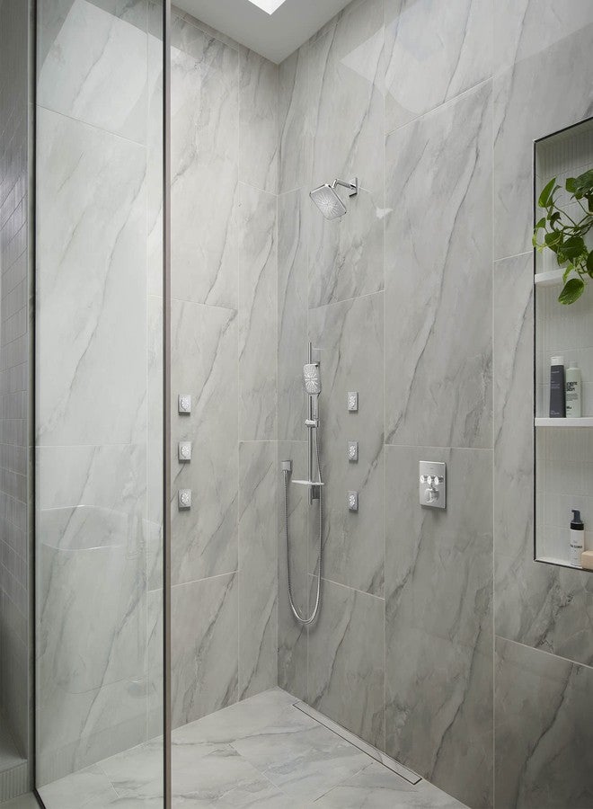 جروهي GROHE 26634000 Euphoria Cube Shower Wall Union، Starlight Chrome - Image 5