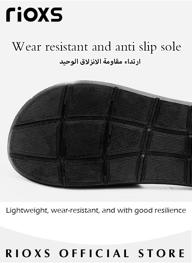 RIOXS - Unisex Shower Slippers Mens Womens Anti-Slip Soft Sole Sandal Slippers For Bathroom Or Indoor Use - Image 1