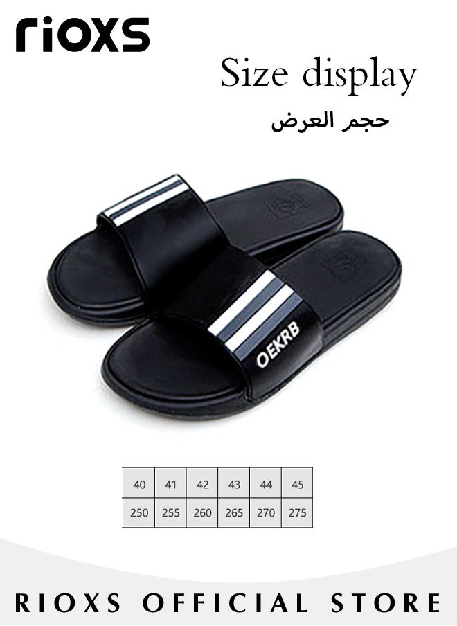 RIOXS - Unisex Shower Slippers Mens Womens Anti-Slip Soft Sole Sandal Slippers For Bathroom Or Indoor Use - Image 1