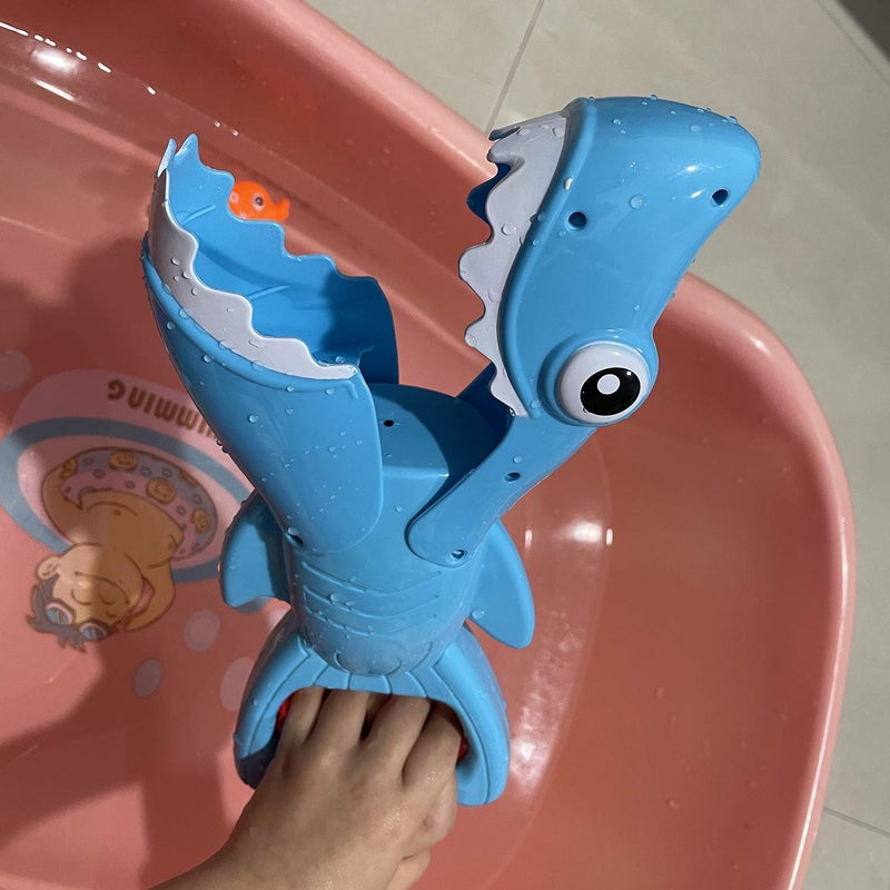 INvench ألعاب استحمام للأطفال من INvench على شكل سمكة قرش - سمكة قرش زرقاء مع حركة عض الأسنان تشمل 4 أسماك لعبة - ألعاب استحمام للأطفال من 4-8 سنوات الأولاد والبنات والأطفال الصغار وألعاب بركة - Image 5