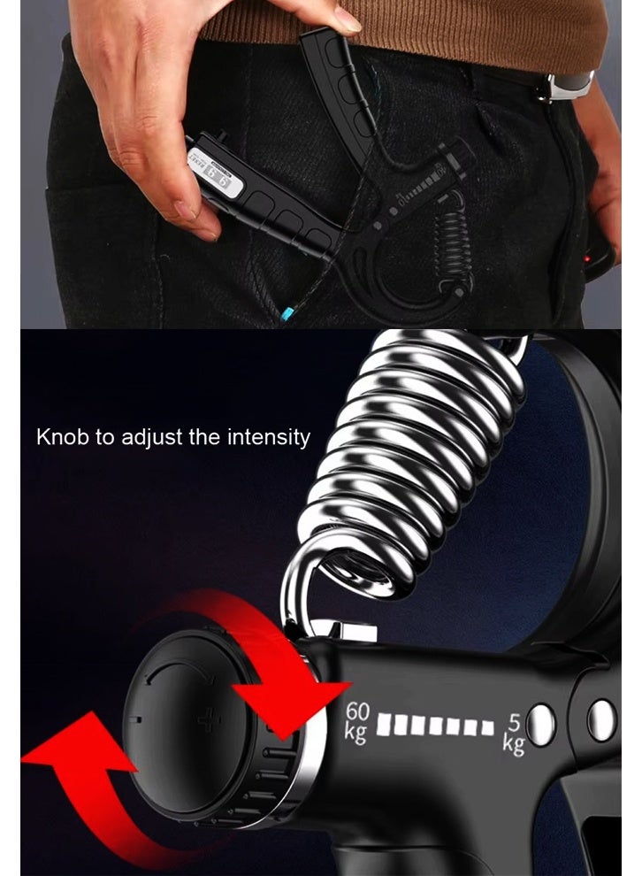 SAKOON Adjustable Hand Gripper Strengthener Trainer With Counter with Adjustable Resistance 11-132 lbs. (5-60kg) Perfect for Musicians, Athletes, Men & Women Hand Exercise Equipment for Home and Gym Workouts - Image 5