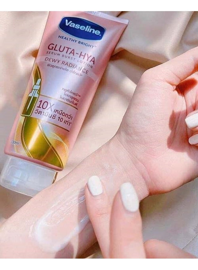 فازلين جلوتا هيا سيروم بيرست لوشن ديوي راديانس 300 مل - Image 4