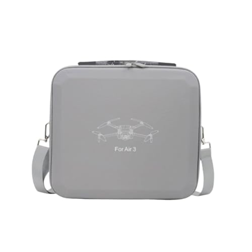 GetZget Polyurethane Carrying Case Bag For Dji Mavic Air 3 & Accessories Pu Hard Travel Protection Water Splash Proof Suitcase Hand Bag (Grey) - Image 3