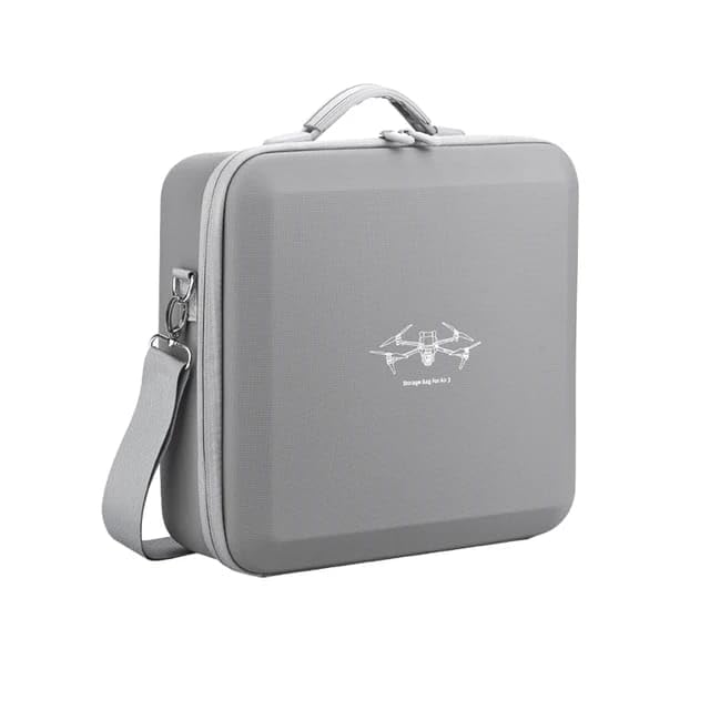 GetZget Polyurethane Carrying Case Bag For Dji Mavic Air 3 & Accessories Pu Hard Travel Protection Water Splash Proof Suitcase Hand Bag (Grey) - Image 1