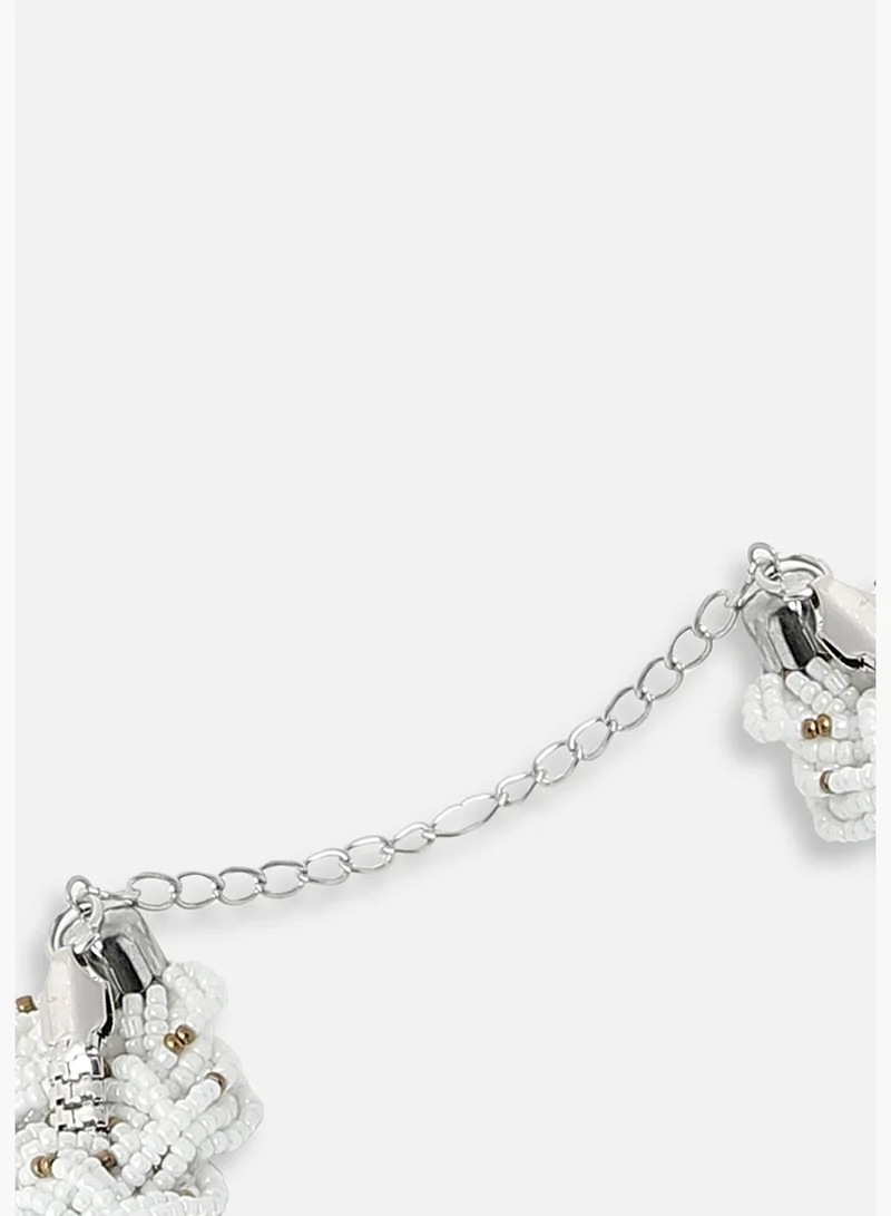 SOHI Silver Plated Party Designer Stone Statement Necklace For Women