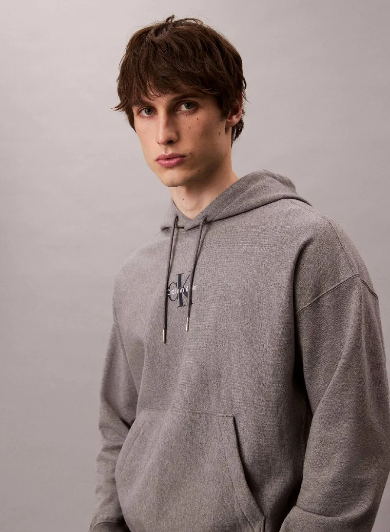 Calvin Klein Jeans Premium Fleece Monogram Logo Hoodie