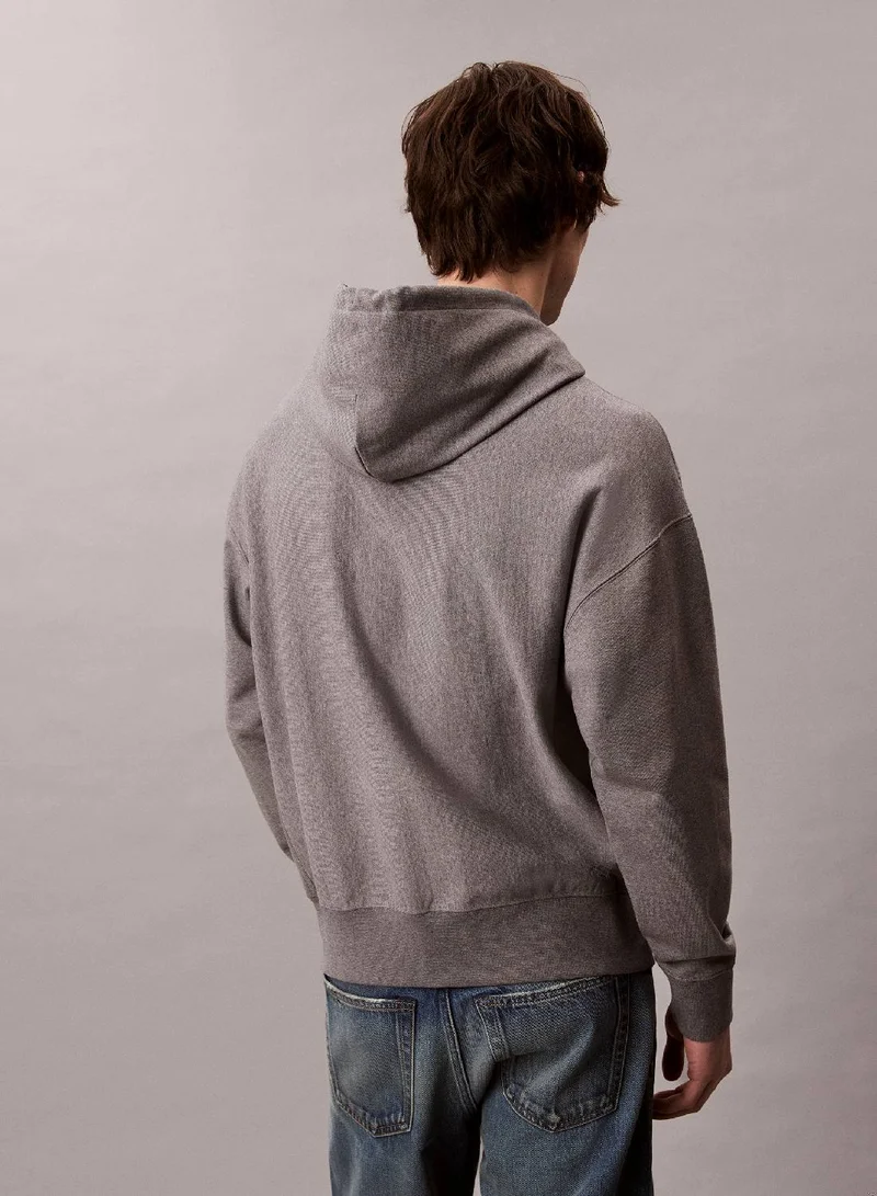 Calvin Klein Jeans Premium Fleece Monogram Logo Hoodie