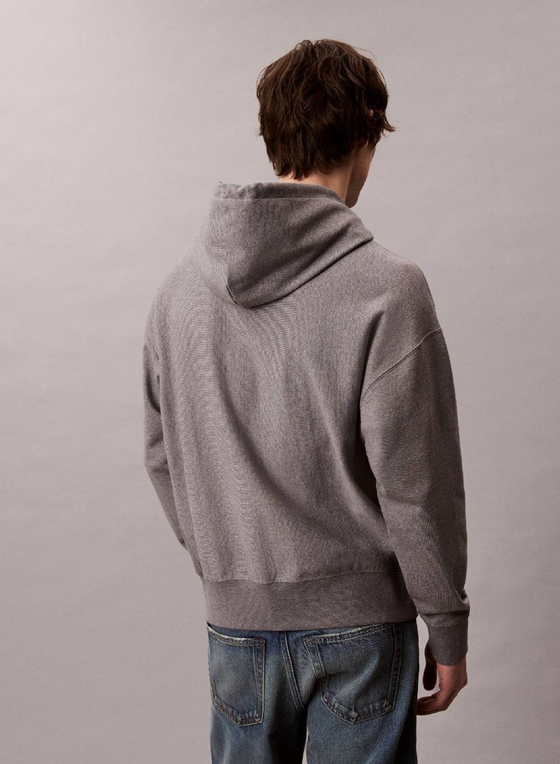 CALVIN KLEIN Premium Fleece Monogram Logo Hoodie - Image 5