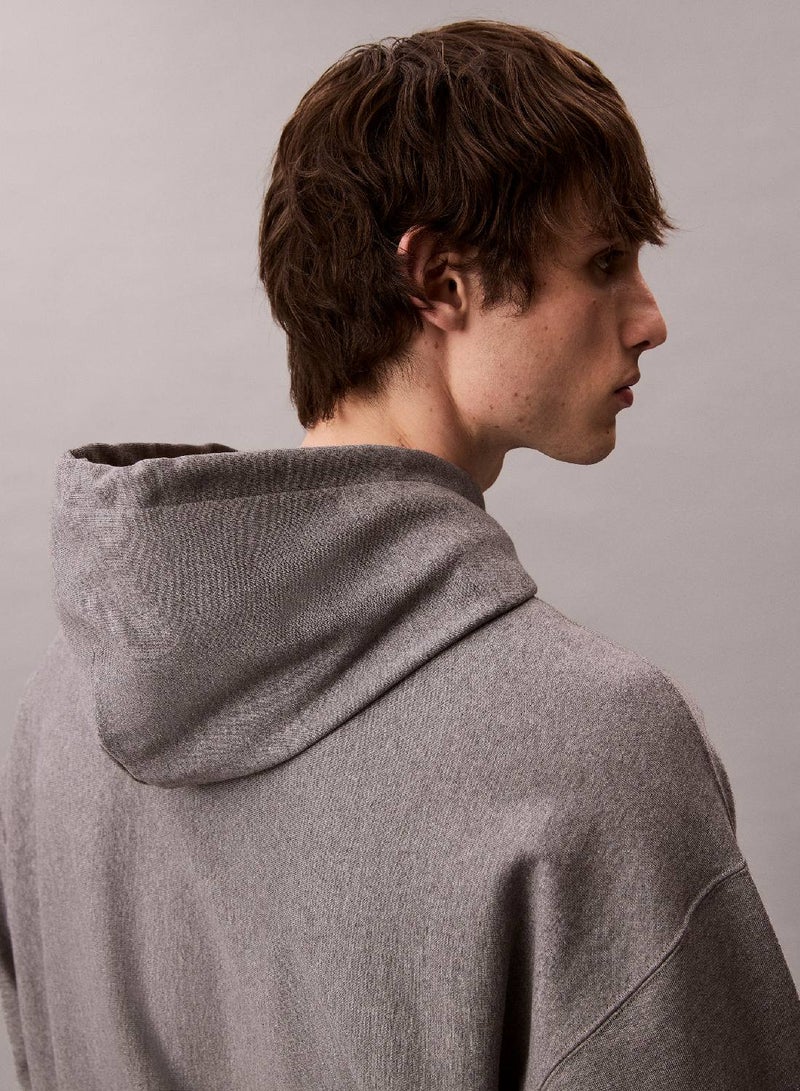 CALVIN KLEIN Premium Fleece Monogram Logo Hoodie - Image 4