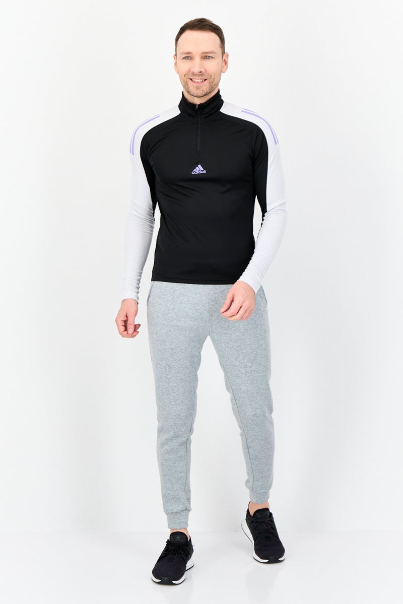 Adidas Men Sportswear Fit Long Sleeve Running T-Shirt, Black  - Image 4