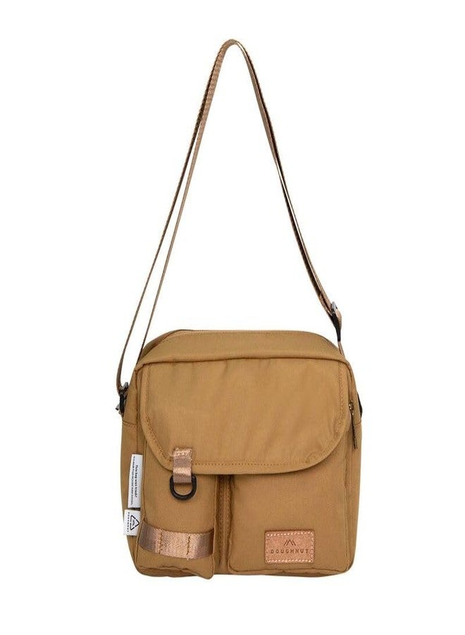 Doughnut Mission Lite Reborn Series 3.5L Crossbody Bag with 9.7" Tablet Compartment, Water-Repellent Finish, and Adjustable Strap (Camel) - Image 1