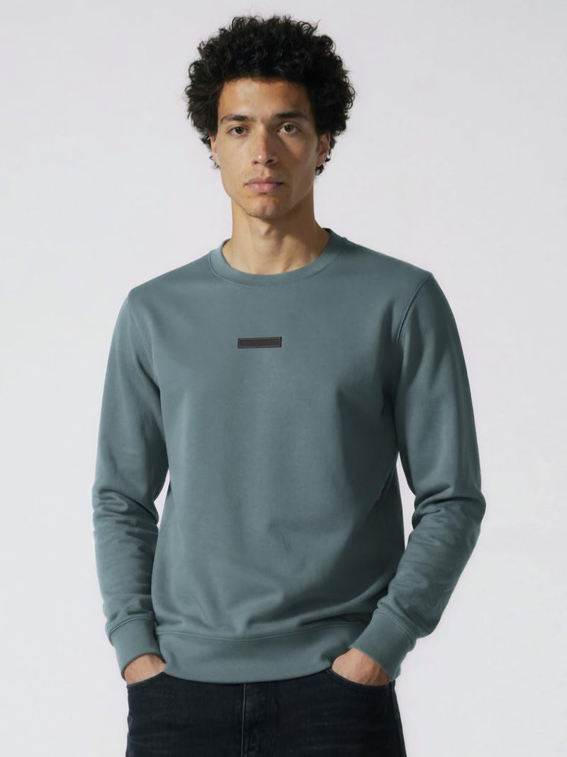 DAMENSCH Premium Microfiber Blend Sweatshirt, Fleece Lined Sweatshirts for Men, No-Fade Colours Winter Wear for Men, Ideal for 10-15 Degrees C-Wave Blue-2XL - Image 4