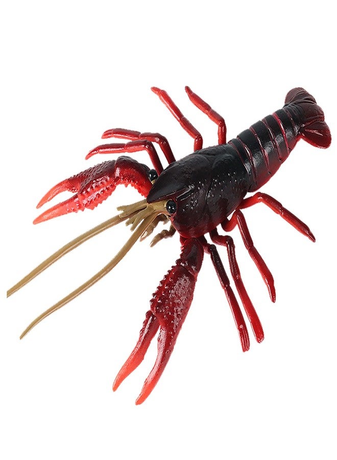 JOKFEICE Ocean Sea Animal Toys, Realistic Crayfish Fairy Garden Accessories, Learning Educational Toys for Christmas Birthday Cake Topper for Kids (Red) - Image 1