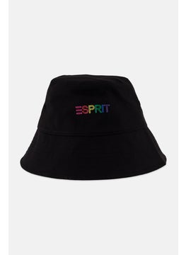 ESPRIT Men Brand Logo Twill Bucket Hat, Black  - Image 1