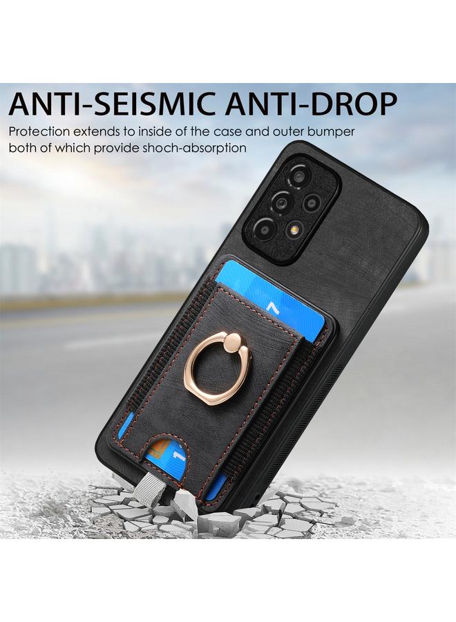 S-TOP Case For Samsung Galaxy A72 5G Retro Splitable Magnetic Card Bag Leather Phone Case - Image 5