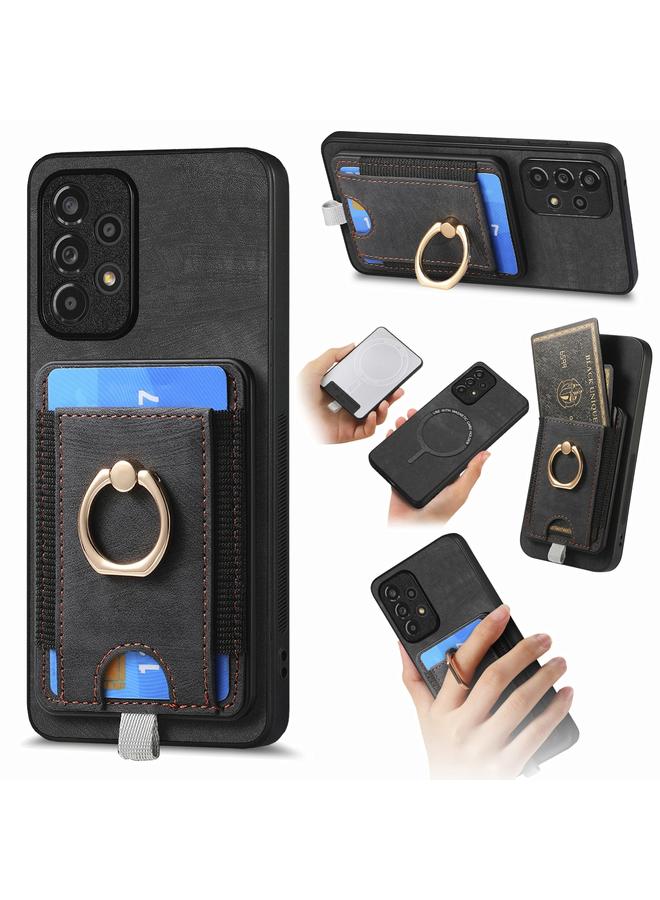 S-TOP Case For Samsung Galaxy A72 5G Retro Splitable Magnetic Card Bag Leather Phone Case - Image 1