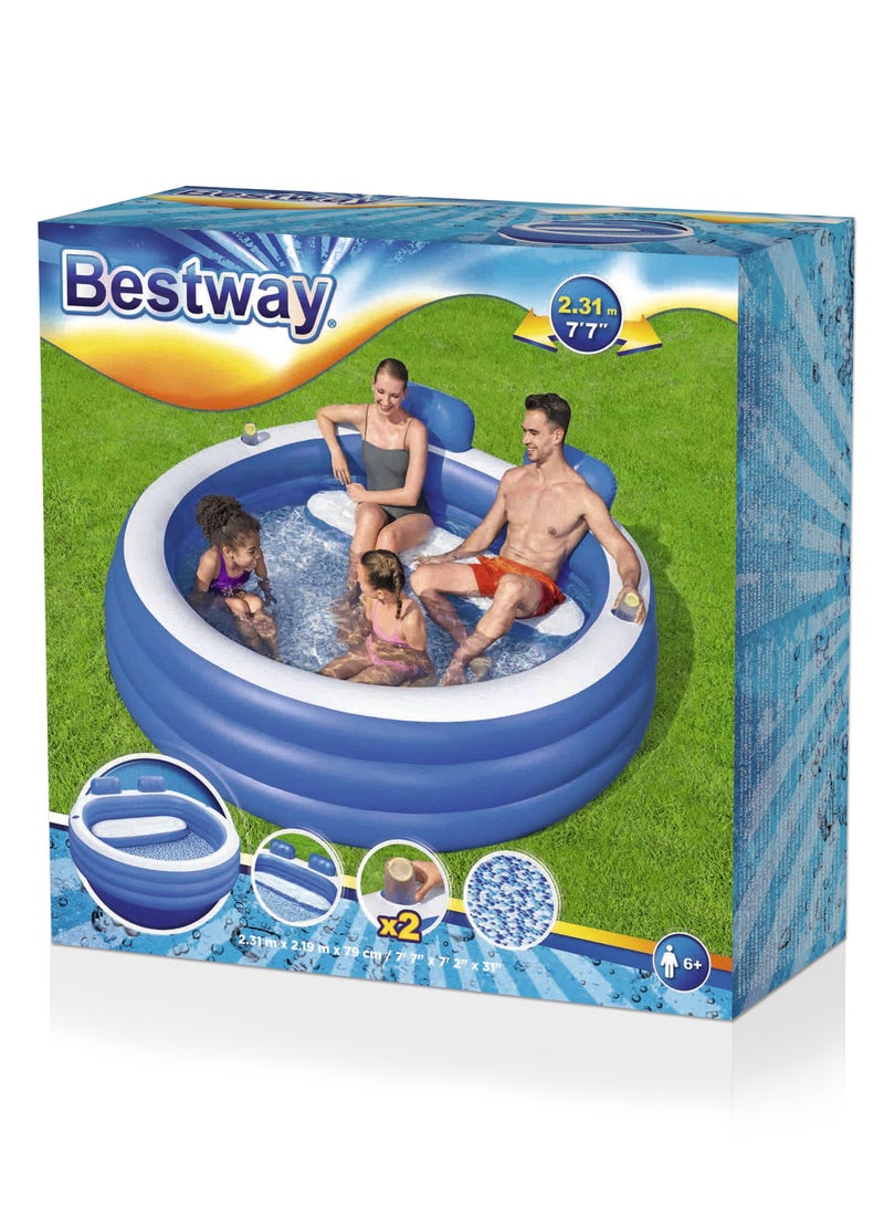 Bestway Family Pool Splash Paradise 231x219x79cm | Inflatable Family Pool | Summer Water Toy - Image 1