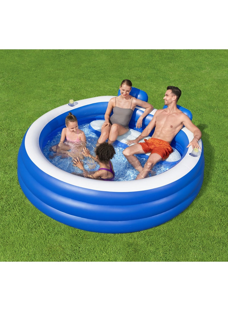 Bestway Family Pool Splash Paradise 231x219x79cm | Inflatable Family Pool | Summer Water Toy - Image 3