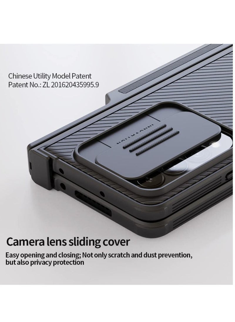 ELTRAZONE for Samsung Galaxy Z Fold 4 Case with Kickstand & Slide Camera Cover, Hinge Protection with S Pen Holder 360° All-Inclusive Protective Case for Samsung Galaxy Z Fold 4 5G (Black) - Image 4