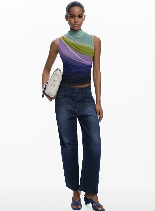 DESIGUAL Gradient Tulle T-Shirt