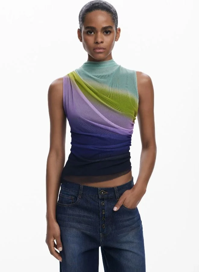 DESIGUAL Gradient Tulle T-Shirt