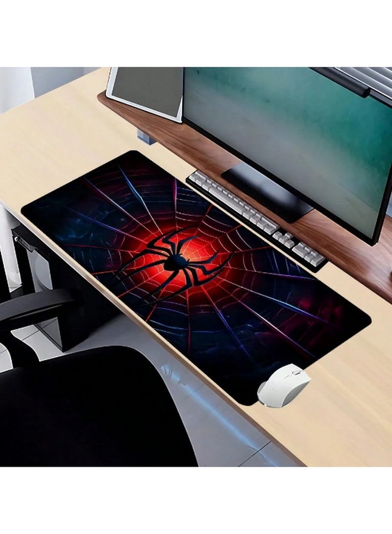 Oversized Spider Web Mouse Pad – 90×40 cm Anti-Slip Gaming Mat with Red Spider Design - Image 2