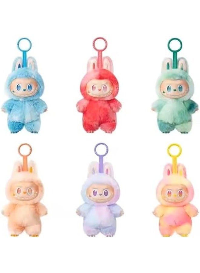 Doll keychain LABUBU 3.0 Labu vinyl face plush blind box Macaron 1 single box(High quality version) - Image 3