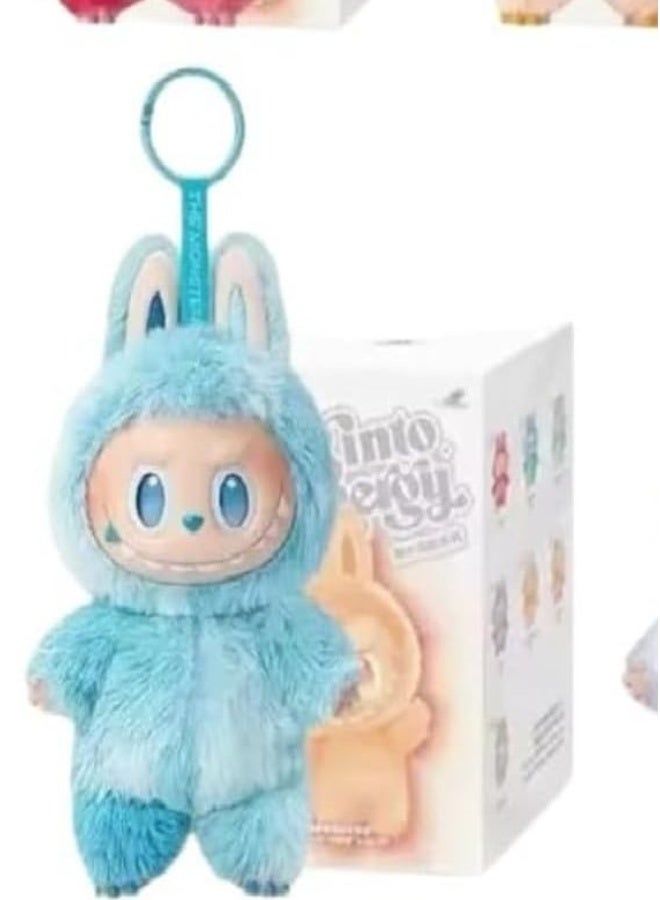 Doll keychain LABUBU 3.0 Labu vinyl face plush blind box Macaron 1 single box(High quality version) - Image 1