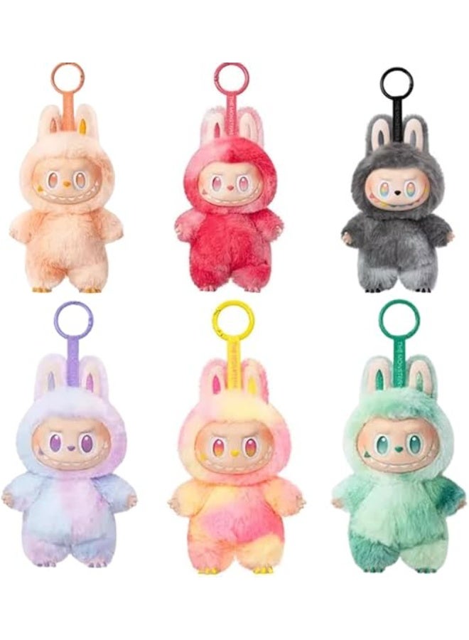 Doll keychain LABUBU 3.0 Labu vinyl face plush blind box Macaron 1 single box(High quality version) - Image 2