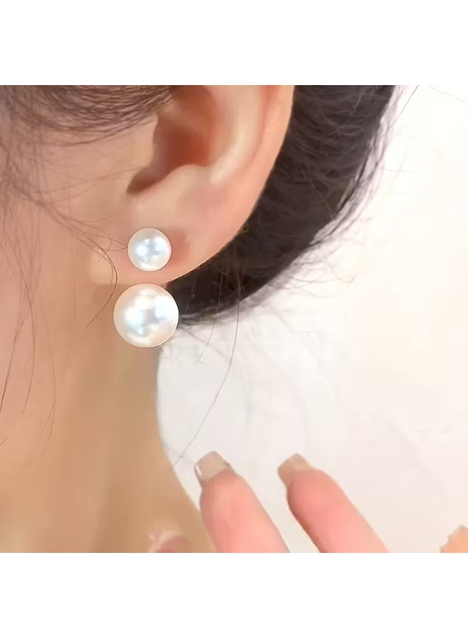 aeen White Geometric Bead Earrings – High-Quality, Elegant Upgraded Design for Daily Wear & Wedding Season, Perfect Gift for Friends and Classmates - Image 2