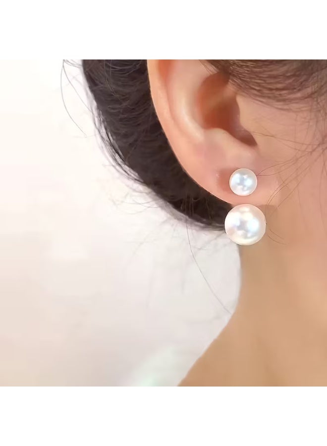 aeen White Geometric Bead Earrings – High-Quality, Elegant Upgraded Design for Daily Wear & Wedding Season, Perfect Gift for Friends and Classmates - Image 5