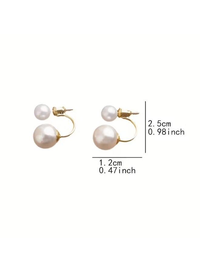 aeen White Geometric Bead Earrings – High-Quality, Elegant Upgraded Design for Daily Wear & Wedding Season, Perfect Gift for Friends and Classmates - Image 4