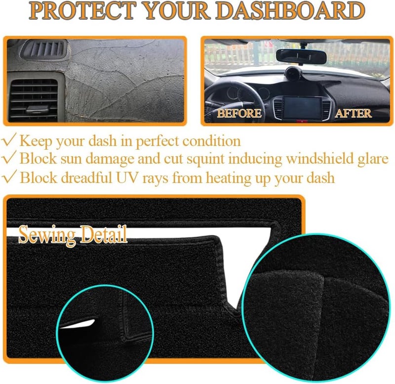 AKMOTOR Dash Cover for Toyota 4Runner (2003-2009) - Black Dashboard Mat Pad - Image 5