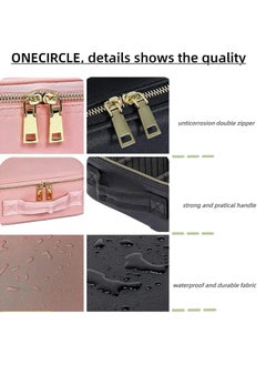 HOPHOP Travel Makeup Bag With Light, Recargeable & Magnifying Vanity mirror with 3 Adusjtable Brightness Mode  - Image 3