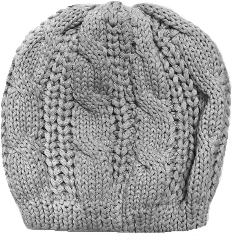 v28 Women Men Girls Boys Teens Cute Cat Ear Knit Cable Rib Hat Cap Beanie - Image 3