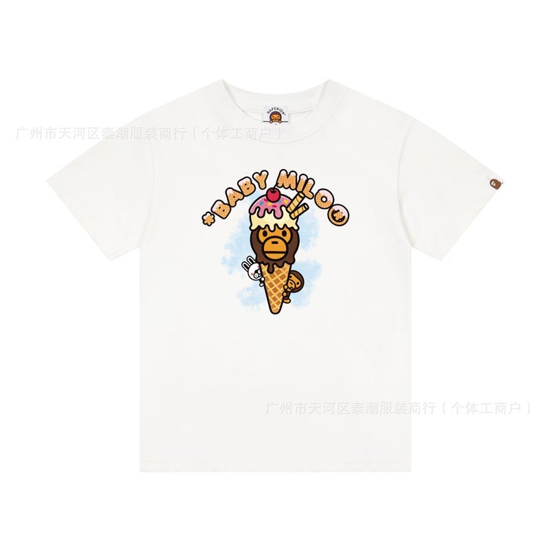 BAPE Camouflage Big Monkey Summer T-Shirt for Boys and Girls, Casual and Versatile - Image 1