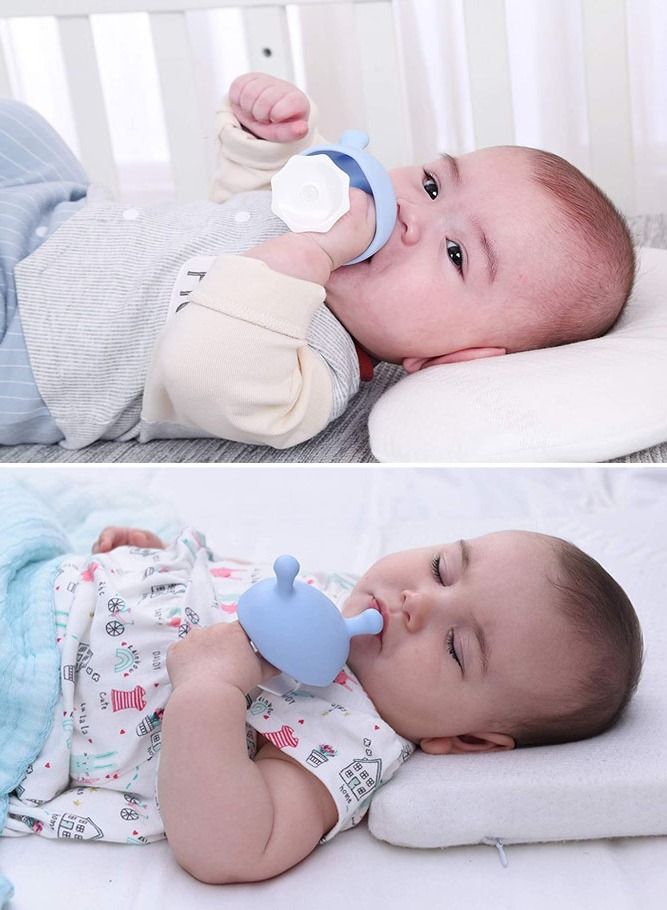 أميرتير لعبة عضاضة خشخشة يدوية على شكل عصا الفطر الصغيرة للأطفال السعداء - Image 3