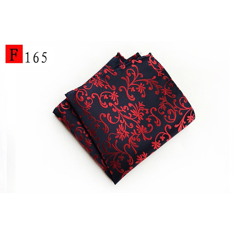 Men'S Pocket Towel New Small Square Cashew Flower Striped Breast Towel Small Square Towel Handkerchief Towel - Image 1
