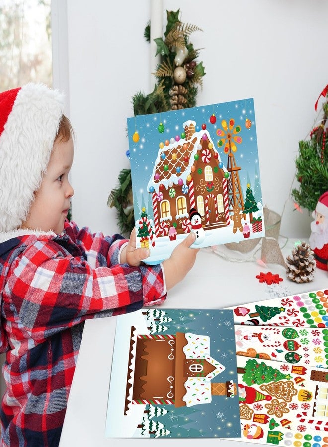jollylife 38PCS Make a Gingerbread House Stickers for Kids - Christmas Party Game/Craft/Activity/Favor/Supplies Bulk -19 Finished Products - Image 4