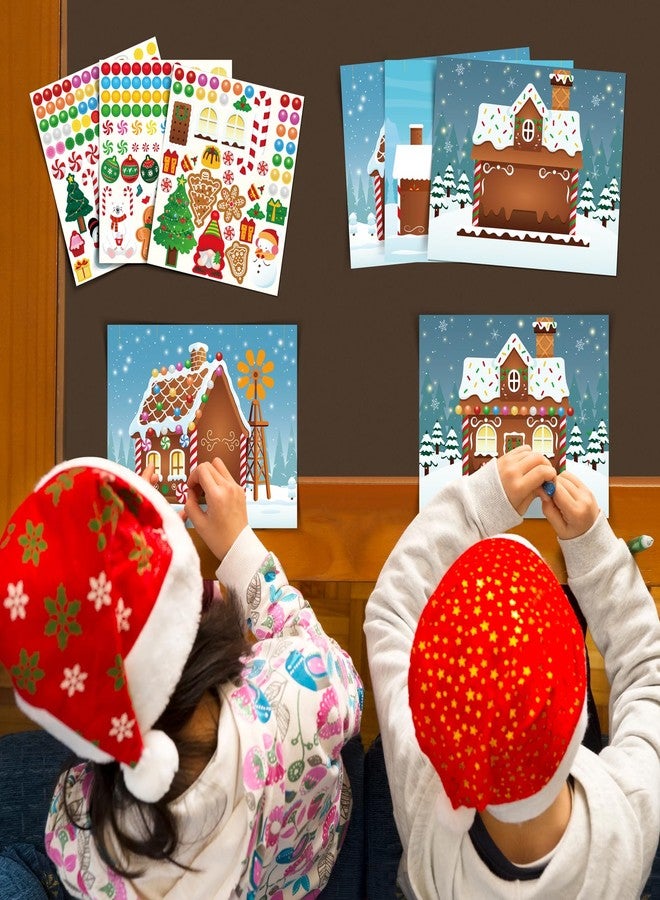 jollylife 38PCS Make a Gingerbread House Stickers for Kids - Christmas Party Game/Craft/Activity/Favor/Supplies Bulk -19 Finished Products - Image 5