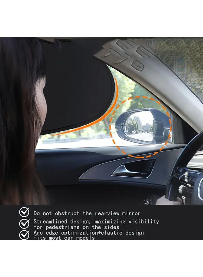 Static Adsorption Car Sun Visor Set 4pcs Front And Back Row UV Blocking Shield - Image 3