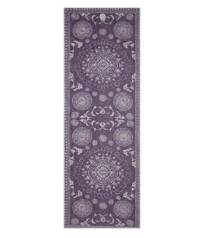 Manduka Yogitoes Hot Yoga Mat Towel - 71" | Moisture Activated Grip | Patented Silicone Nubs | Highly Absorbent, Durable & Easy Care | Made from Recycled Materials | 71 x 24 Inches | Geija Purple - Image 4