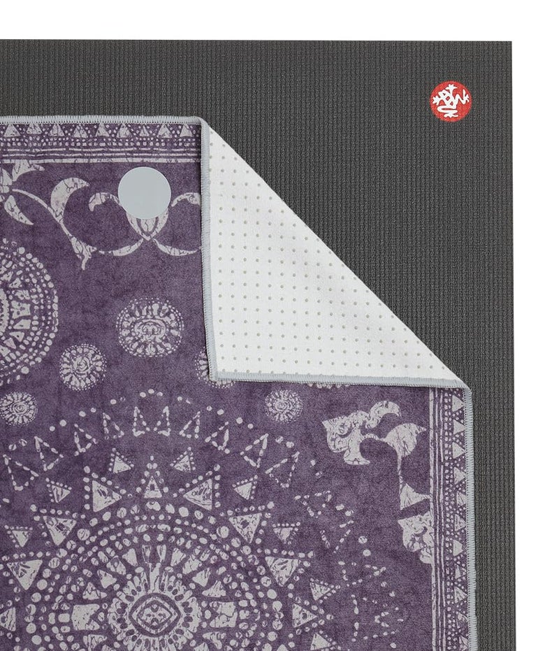 Manduka Yogitoes Hot Yoga Mat Towel - 71" | Moisture Activated Grip | Patented Silicone Nubs | Highly Absorbent, Durable & Easy Care | Made from Recycled Materials | 71 x 24 Inches | Geija Purple - Image 2